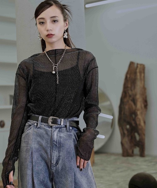 HARE（ハレ） tシャツ デザインラメシアートップス(HARE) レディース