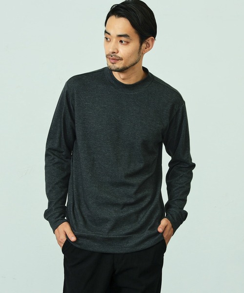 デニスラ モックネックTシャツ 長袖 EDWIN tシャツ デニスラ モックネック Tシャツ 長袖 メンズ