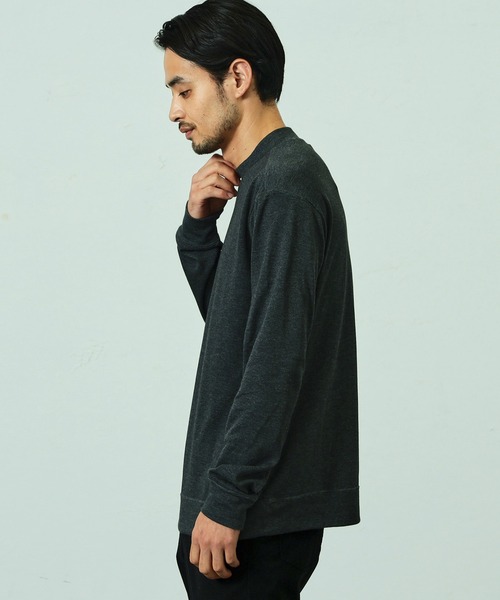 デニスラ モックネックTシャツ 長袖 EDWIN tシャツ デニスラ モックネック Tシャツ 長袖 メンズ