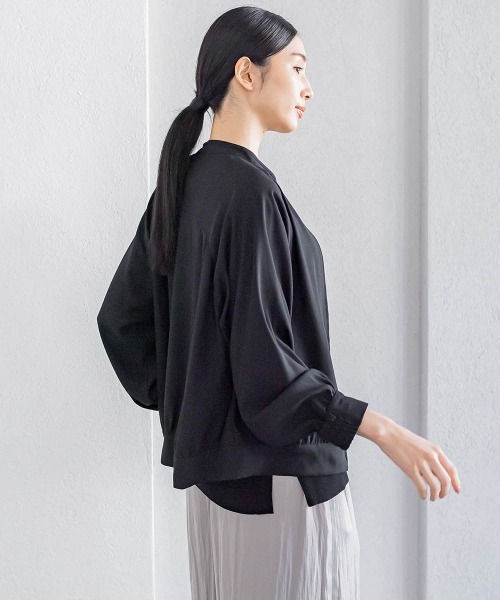 la.f（ラ・エフ） ブルゾン アウター バックサテンジョーゼット