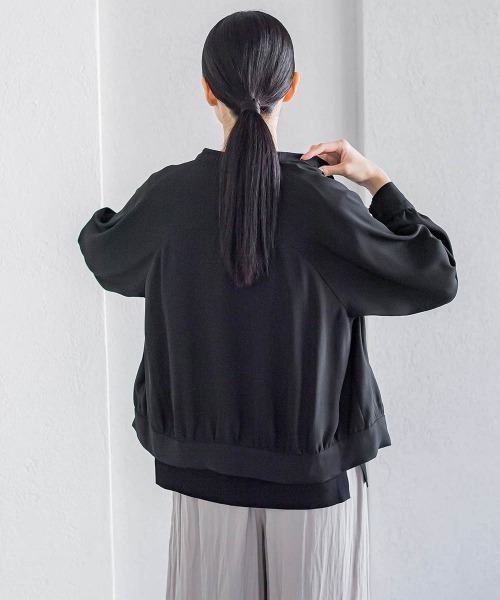 la.f（ラ・エフ） ブルゾン アウター バックサテンジョーゼット