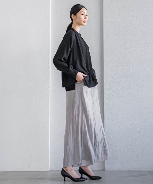 la.f（ラ・エフ） ブルゾン アウター バックサテンジョーゼット