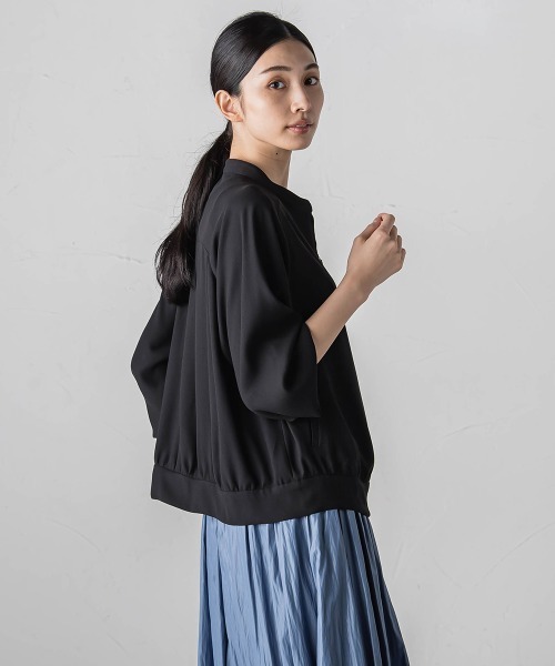 la.f（ラ・エフ） ブルゾン アウター バックサテンジョーゼット