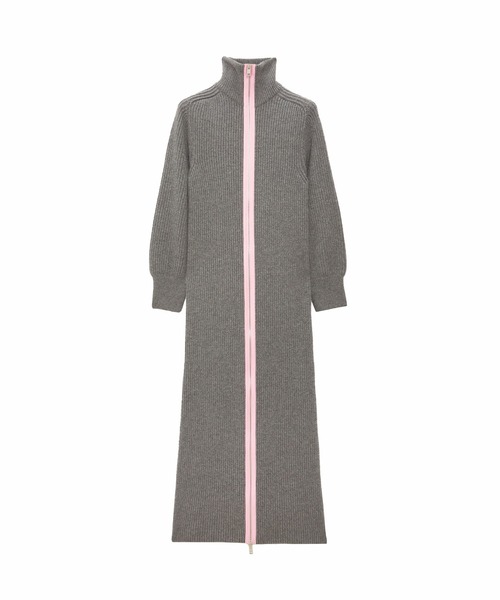 MSGM ワンピース リブニット ロングジップドレス : ZOZOTOWN