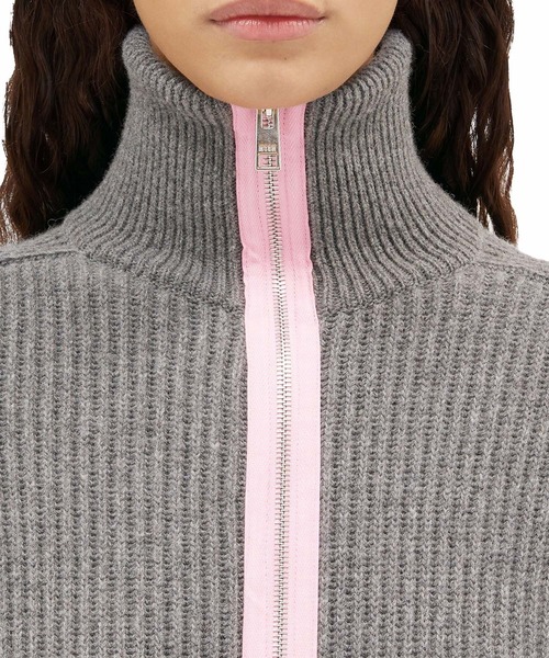 MSGM ワンピース リブニット ロングジップドレス : ZOZOTOWN
