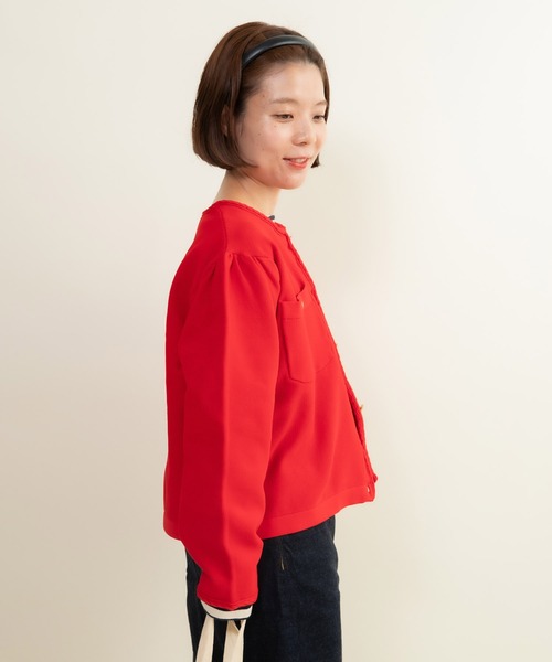 売れ筋商品|||CHILD WOMAN チャイルドウーマン かのこ編み 金ボタンパフスリーブ カーディガン 楽天市場】CHILD WOMAN チャイルドウーマン かのこ編み 金ボタン