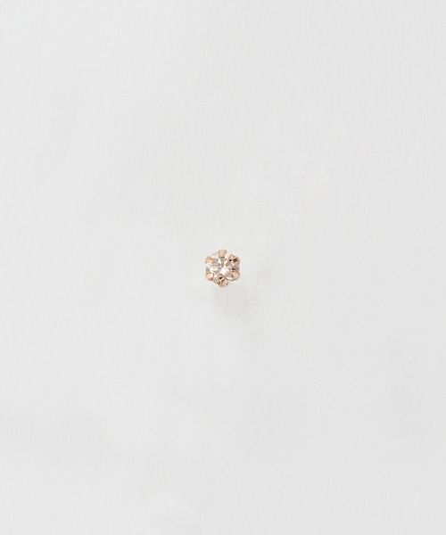 Phoebe（フィービー） ピアス 「K10」一粒ダイヤモンドピアス(片耳