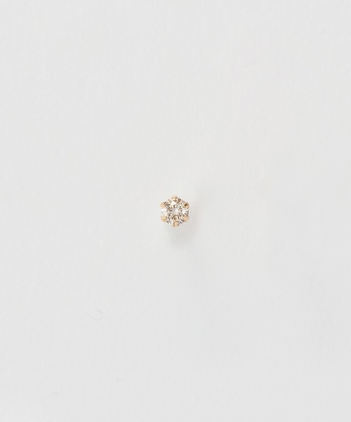 Phoebe（フィービー） ピアス 「K10」一粒ダイヤモンドピアス(片耳