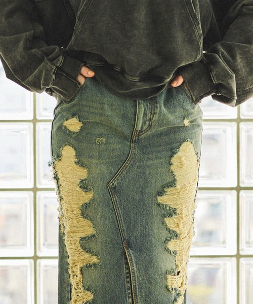 スカート MAISONSPECIAL High Damage Denim Skirt 36 MAISON SPECIAL デニムスカート High Damage Denim Skirt/ハイ