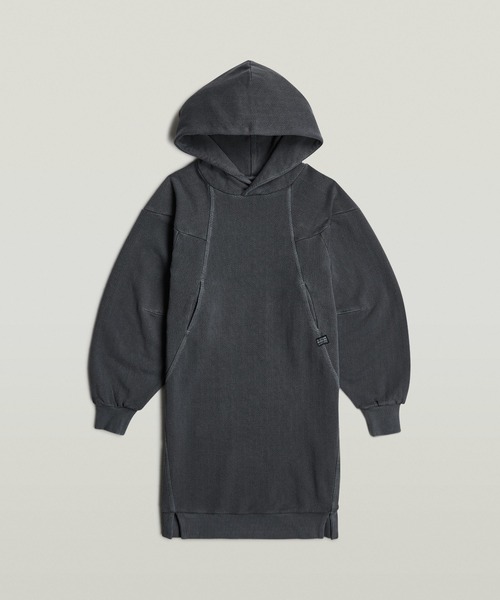 G-STAR RAW ワンピース Overdyed Hooded Sweater Dress/オーバーダイ