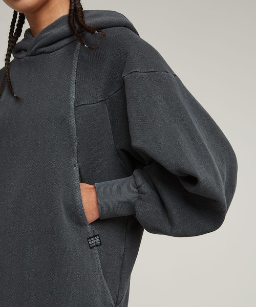 G-STAR RAW ワンピース Overdyed Hooded Sweater Dress/オーバーダイ