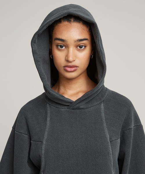 G-STAR RAW ワンピース Overdyed Hooded Sweater Dress/オーバーダイ