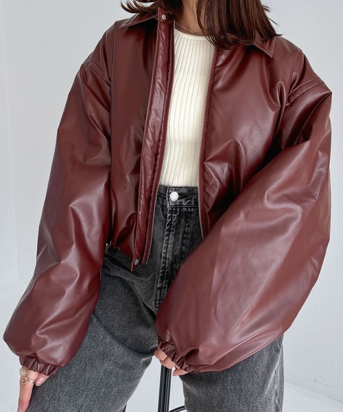 Heather ブルゾン アウター ショート中綿ブルゾン 283646