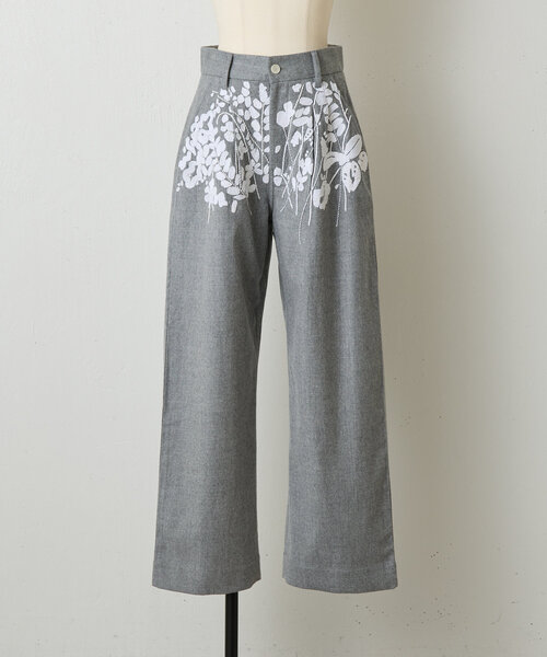 ボトムス mii BEARDSLEY パンツ 「MII」刺繍入りスラックス レディース