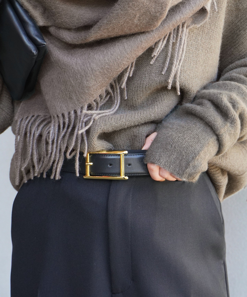 【CONTE別注】<ATELIER AMBOISE>ゴールド バックル ベルト 別注】＜ATELIER AMBOISE for conte＞ゴールドカラーバックル