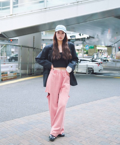 crewre ヴィンテージライクワイドパンツ　サイズ2 ピンク crewre online shop / ヴィンテージライクワイドパンツ