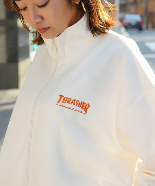 THRASHER（スラッシャー） ジャージ Flame Sleeve TRACK JACKET