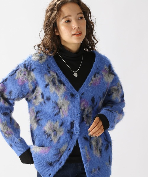 専用　ネイビー花柄ロングスリーブと青カーディガンセット niko and…（ニコアンド） ニットカーディガン FREE ベージュ