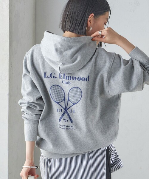 パーカー 「SHIPS別注」LOGAN KNITTING MILLS: プリント フーディー レディース