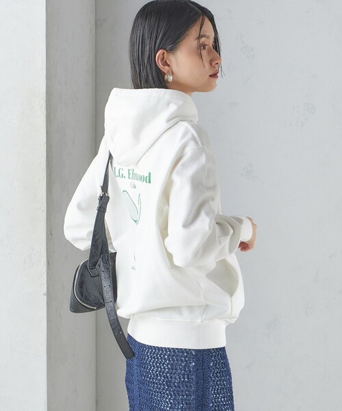 パーカー 「SHIPS別注」LOGAN KNITTING MILLS: プリント フーディー レディース LOGAN knitting mills パーカー 「SHIPS別注」LOGAN KNITTING