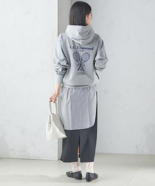 パーカー 「SHIPS別注」LOGAN KNITTING MILLS: プリント フーディー レディース LOGAN knitting mills パーカー 「SHIPS別注」LOGAN KNITTING