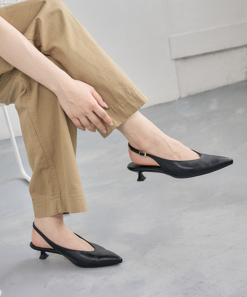 MH13◆新品◆Le Talon ポインテッドスリングバックパンプス 25.0 LE TALON｜3.5cmポインテッドスリングバックパンプス | Rakuten