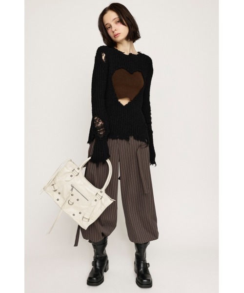 SLY ニット セーター HEART HOLE 2WAY CRUSH TOPS ハート ホール