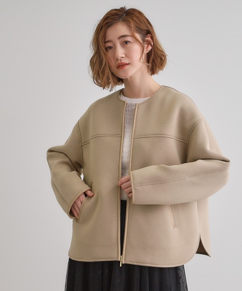 grove ブルゾン アウター ダンボールジャージパイピングブルゾン
