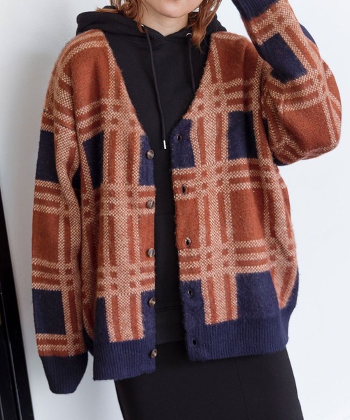 「PBLIM」 ニットカーディガン FREE ラベンダー レディース_画像2