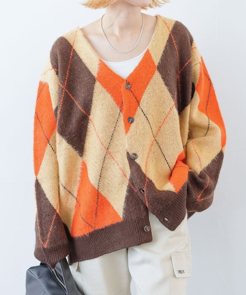 「PBLIM」 ニットカーディガン FREE ラベンダー レディース_画像6