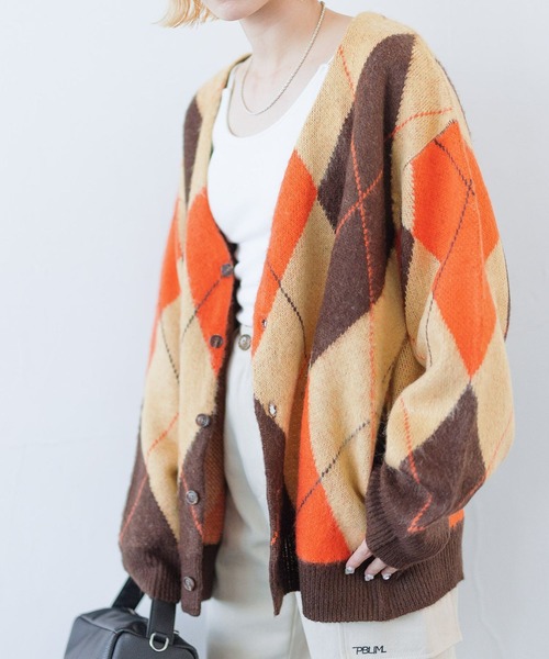 「PBLIM」 ニットカーディガン FREE ラベンダー レディース_画像8