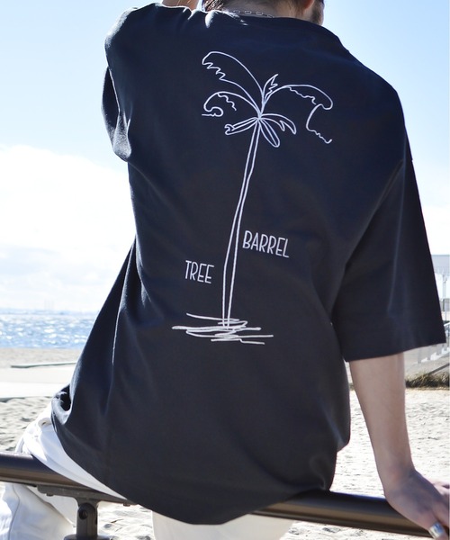 tシャツ 「SUNNY SMITH」11.6ウルトラヘビーオンス Heavy Smithヤシの木柄 両面刺繍Tee レディース メンズ セール】11.6ウルトラヘビーオンス Heavy Smithヤシの木柄 両面