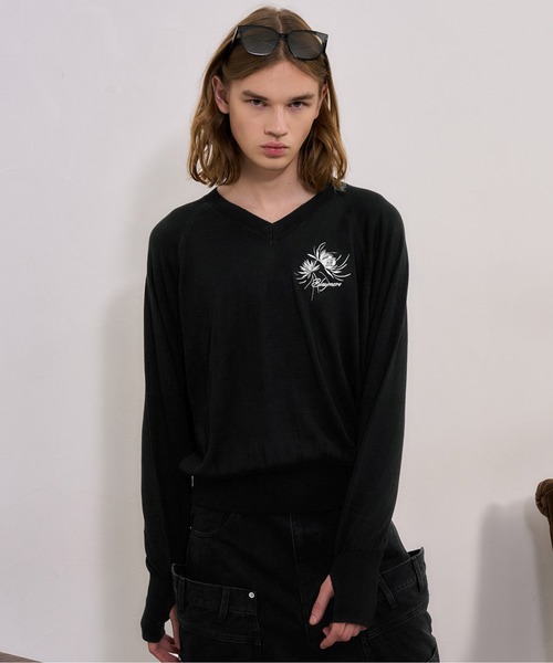 BLAYMORE セーター ニット 「BLAYMORE」Waterlily V-neck Knit / 睡蓮