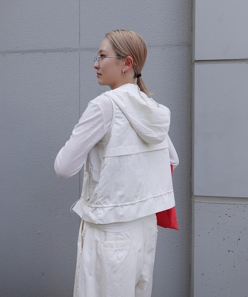 TEEN BOOP ベスト ジレ ダブルジップノースリパーカー レディース 