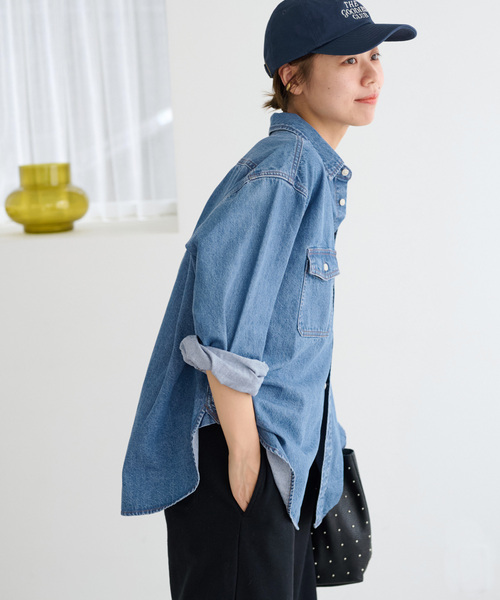 JOURNAL STANDARD relume デニムバンドカラーブラウス 楽天市場】デニムバンドカラーシャツ JOURNAL STANDARD relume