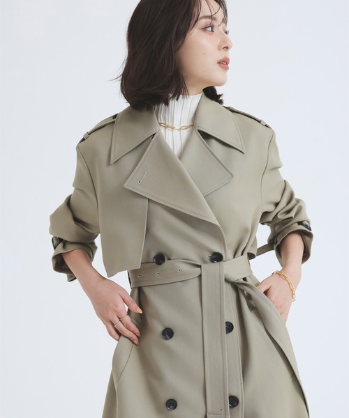 anuans（アニュアンス） トレンチコート MEDIUM ベージュ レディース