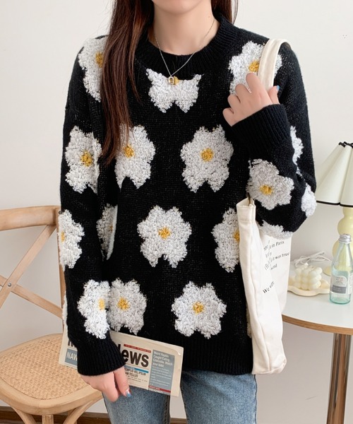 「ABITOKYO」 長袖ニット FREE ブラック レディース_画像2