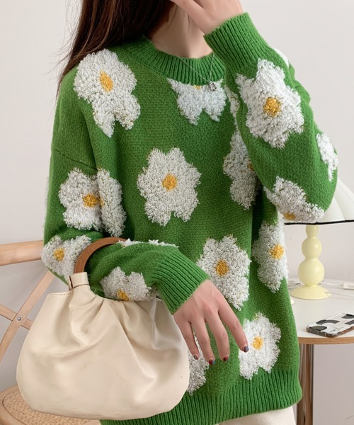 「ABITOKYO」 長袖ニット FREE ブラック レディース_画像8