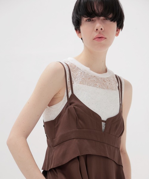 DRESSLAVE オールインワン DRESSLAVE オールインワン square neck boxy all in one