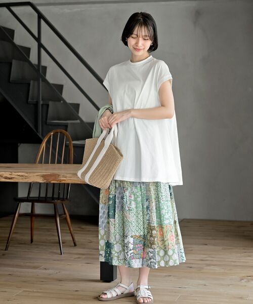 tシャツ 「接触冷感」フレンチスリーブカットソー レディース r・p・s tシャツ 接触冷感フレンチスリーブT レディース
