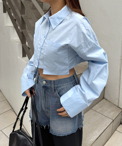 シャツ/ブラウス(長袖/七分) MELT THE LADY  bone line bicolor tops 楽天市場】【15％OFFクーポンで2,822円：3点で】ブラウス シャツ