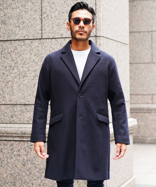 「JIGGYS SHOP」 チェスターコート MEDIUM ブラック系その他 メンズ_画像2