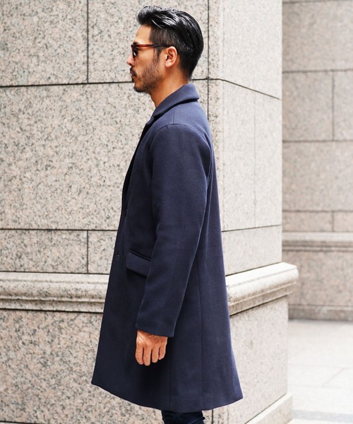 「JIGGYS SHOP」 チェスターコート MEDIUM ブラック系その他 メンズ_画像3