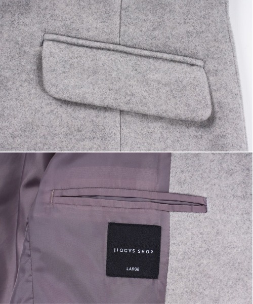 「JIGGYS SHOP」 チェスターコート MEDIUM ブラック系その他 メンズ_画像7