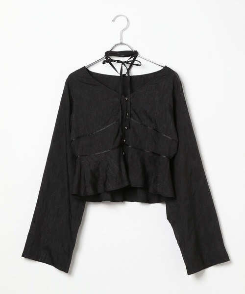 PAGEBOY ブラウス シャツ チョーカーペプラムBL レディース
