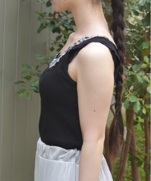 axes femme（アクシーズ ファム） タンクトップ ノースリーブ カップ付