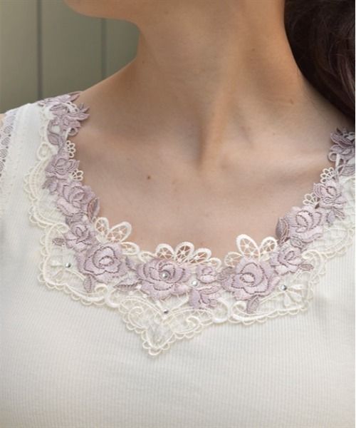 axes femme（アクシーズ ファム） タンクトップ ノースリーブ カップ付