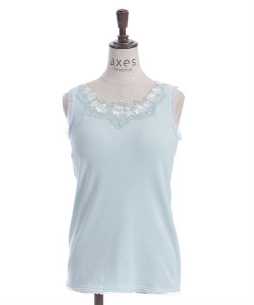 axes femme(アクシーズ ファム) タンクトップ ノースリーブ カップ付 axes femme(アクシーズ ファム) タンクトップ ノースリーブ カップ付