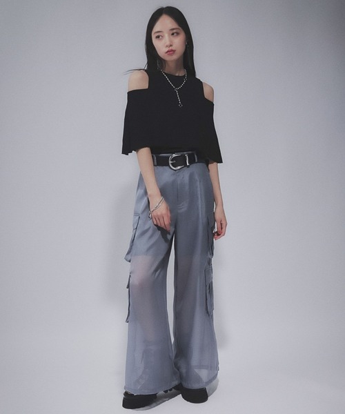 tシャツ オフショルレイヤーニットT(HARE) レディース オフショルレイヤーニットT(HARE)（Tシャツ/カットソー）｜HARE