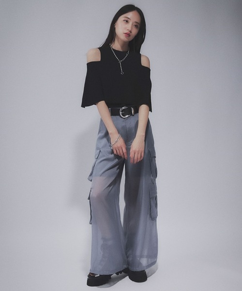 ニット セーター 「接触冷感」ミニマムニットＴシャツ(HARE) レディース HARE｜【接触冷感】ミニマムニットTシャツ | Rakuten Fashion